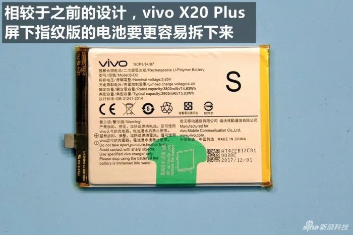 Умельцы уже разобрали новый смартфон Vivo X20 Plus UD