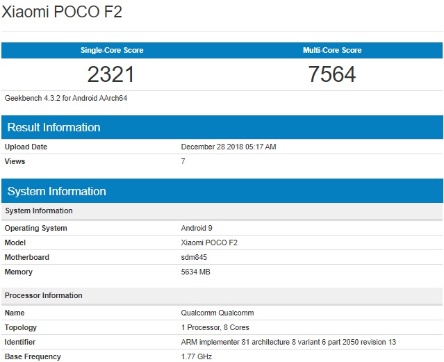 В Xiaomi Pocophone F2 будет установлен не Snapdragon 855