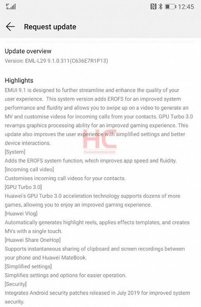 Huawei P20 и P20 Pro получили EMUI 9.1