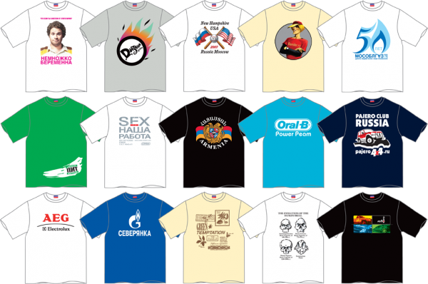 Нанесение логотипов на футболки