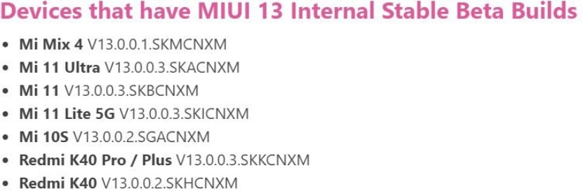Какие смартфоны Xiaomi получат MIUI 13, полный итоговый список